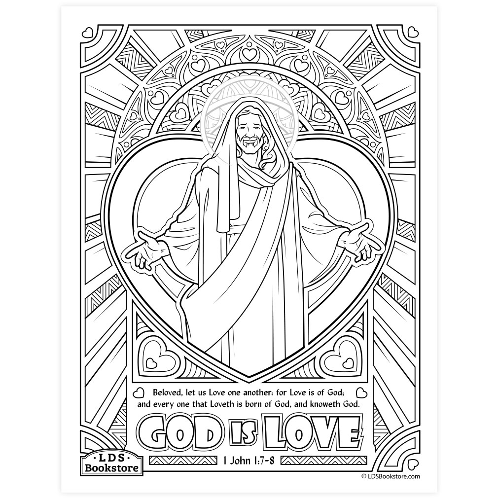 God Is Love Coloring Page Printable